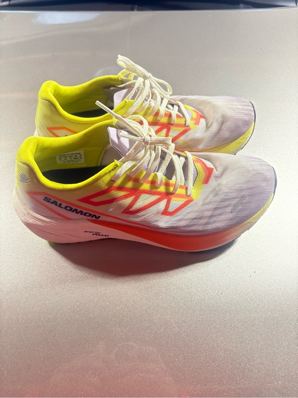 Salomon Women’s Yellow & Coral Athletic Running Shoes